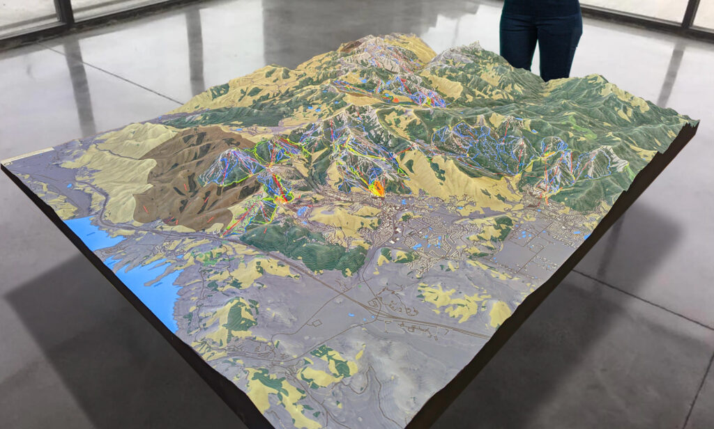 3D Topographic Map of Idaho - WhiteClouds