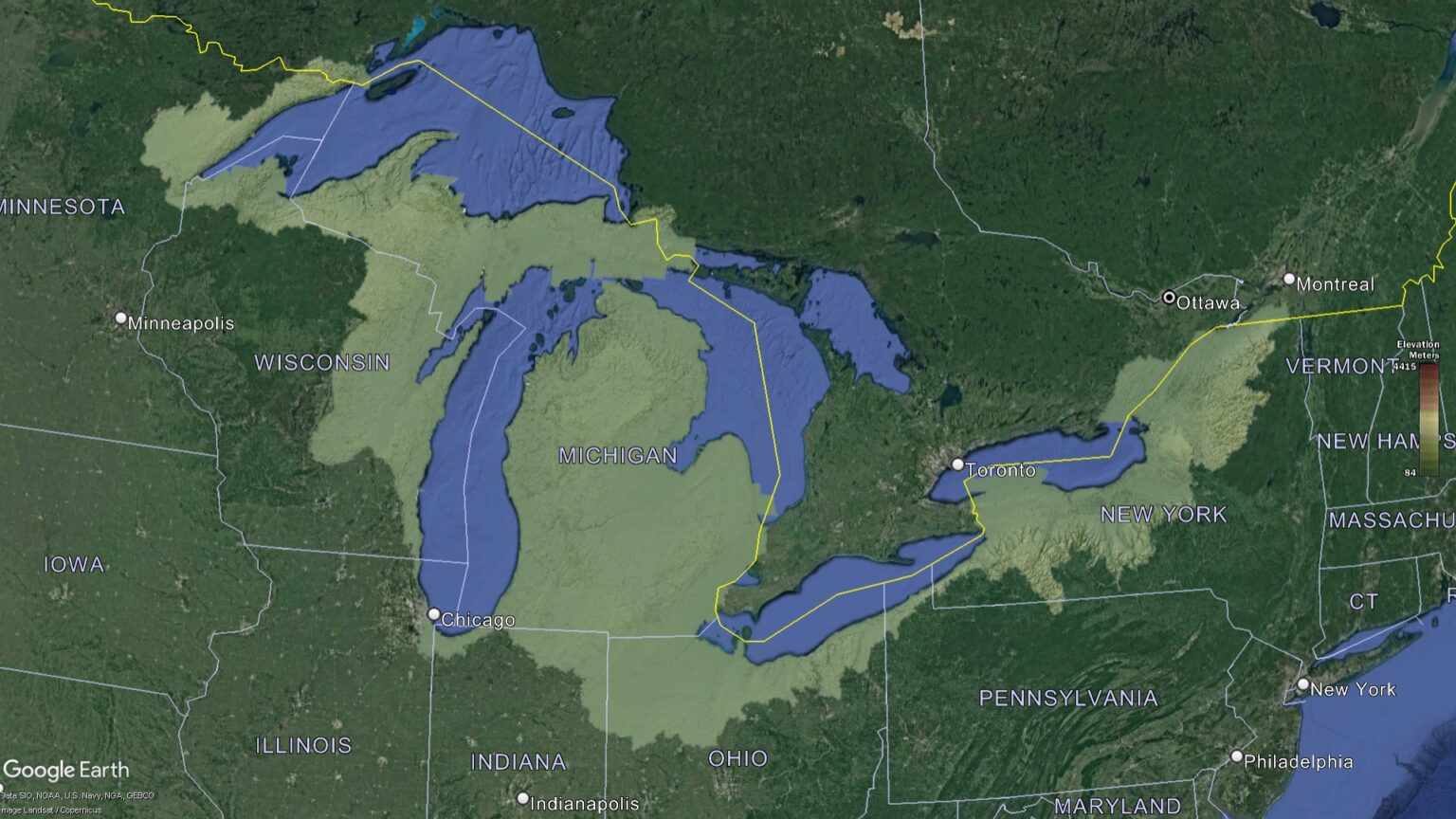 Great Lakes Watershed Maps - WhiteClouds