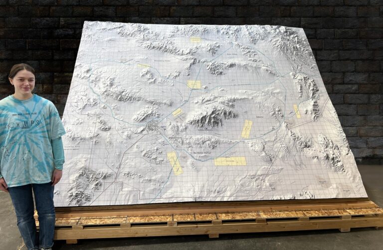 Fort Irwin Raised Relief Topographical Map