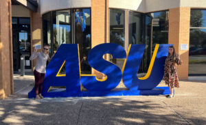 Angelo State University metal letters school campus