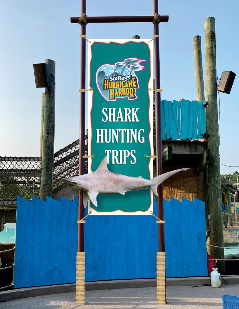 Six Flags Tiger Shark Prop Temporary