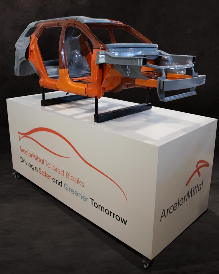 Arcelor Mittal 3D-printed Vehicle Frame Model Quarter View