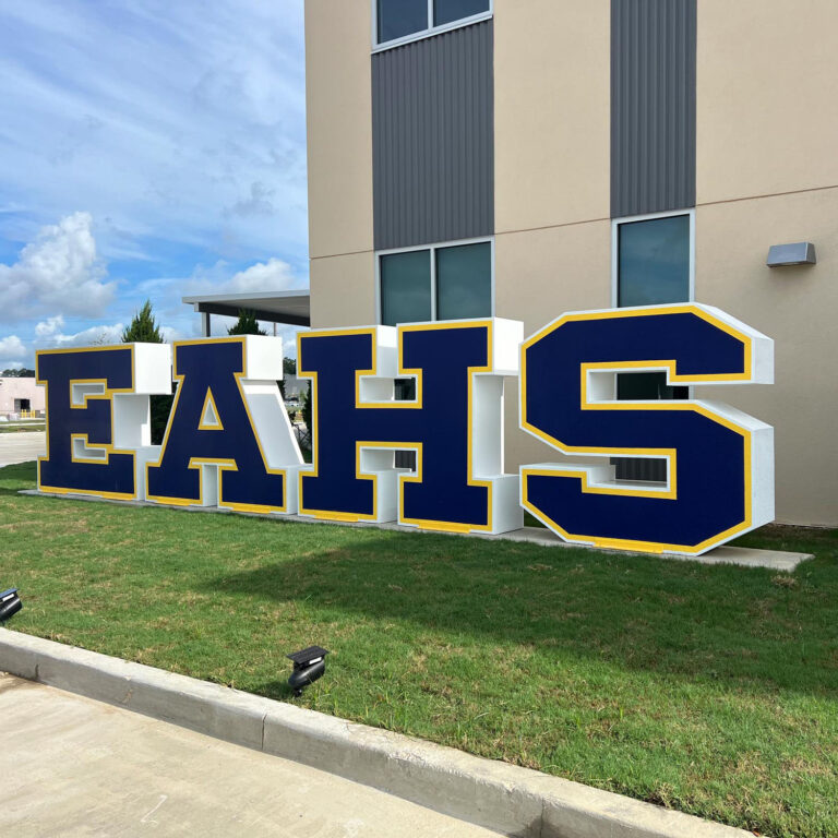 East Ascension High School Metal Logo Letters Outdoor Signage