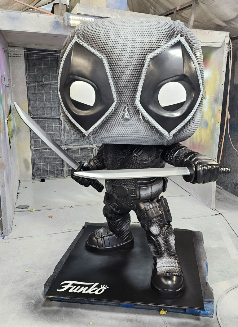 Deadpool Giant Funko Product Replica Statue base paint color