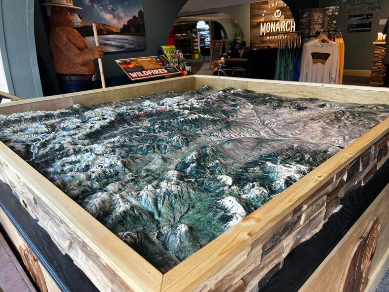 Monarch Mountain Ski Resort 3D Topographical Map at the Visitor's Center