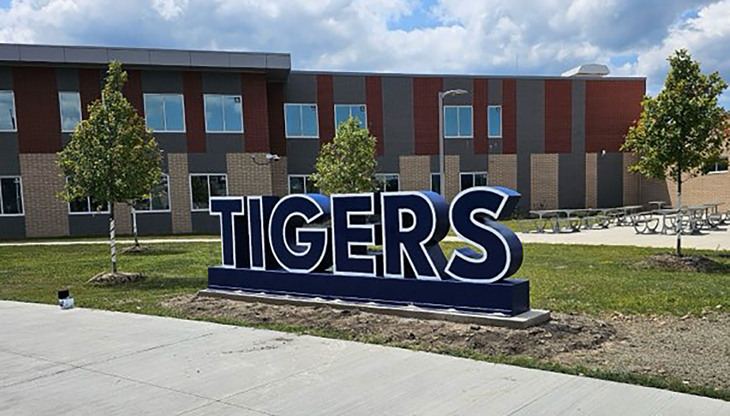 Warrensville Heights High School Tigers, Ohio Metal Letters on campus