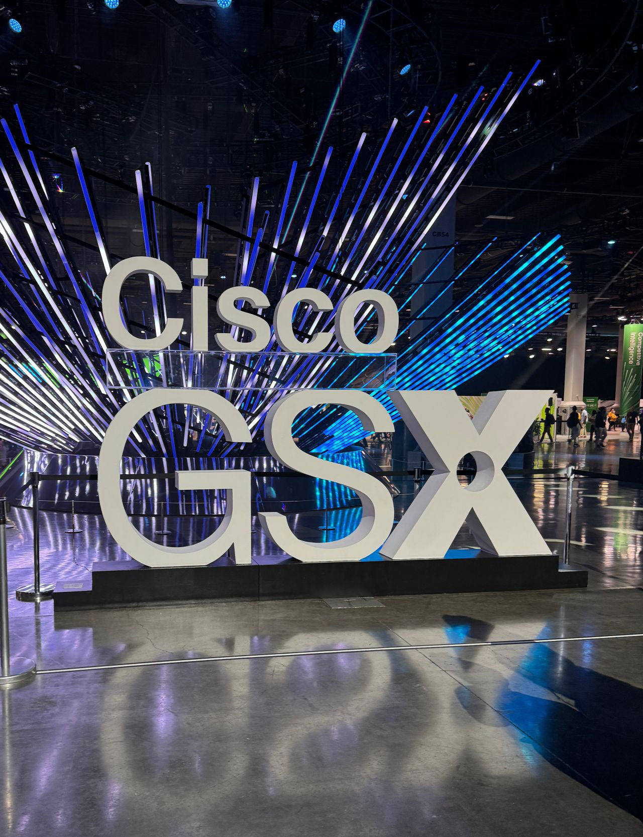 Cisco GSX metal and acrylic floating logo