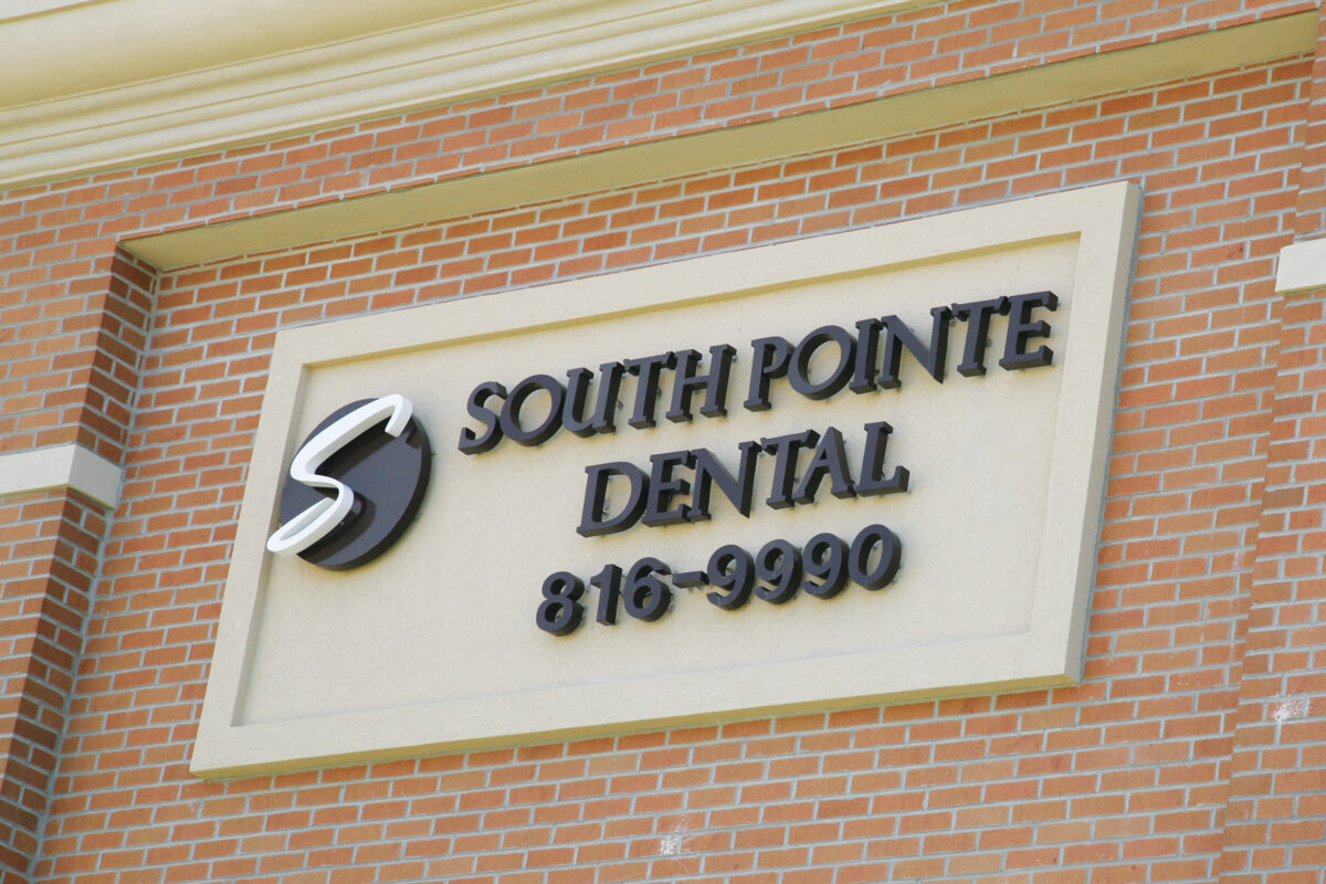 Fabricated Metal Lettes-South Pointe Dental