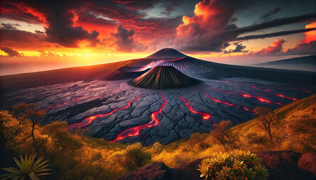 Mauna Loa Volcano-Night