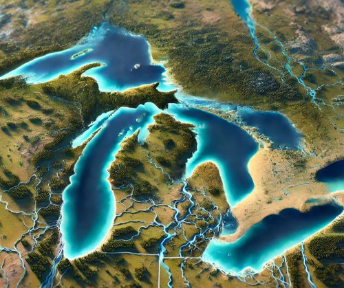 Great Lakes Watershed Map